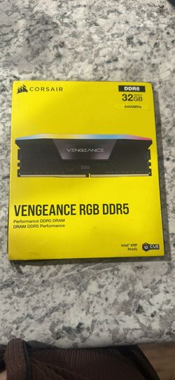 CORSAIR Vengeance RGB DDR5 RAM 32GB (2x16GB) Up to 6000MHz CL36-44-44-96 1.35V Intel XMP 3.0 Computer Memory – Black (CMH32GX5M2E6000C36)