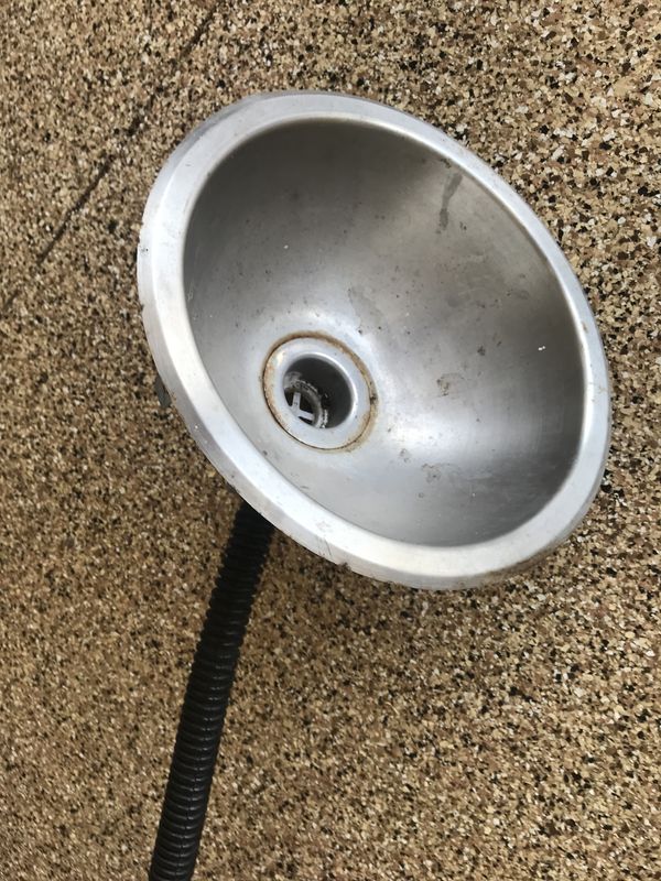 9” Diameter Stainless steel boat sink with drain and hose CHAPMAN for