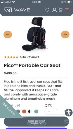 WayB Pico travel car seat