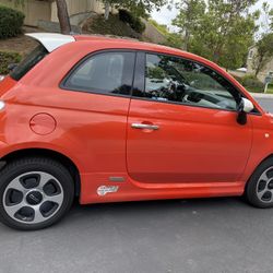 Fiat 500e 2015 Orange Fully Electric
