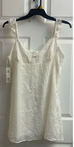 Brand new Juniors white & pink coral ruffle straps mini dresses sizes M & L $7.00 each