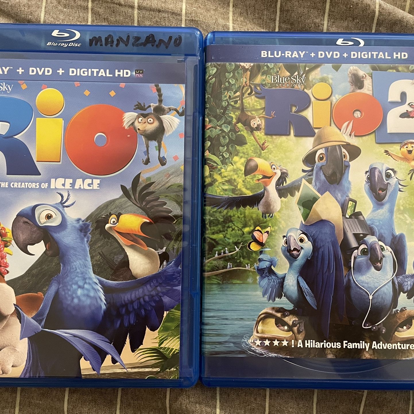 RIO / RIO 2 DOUBLE FEATURE (Blu-ray + DVD) for Sale in Lewisville
