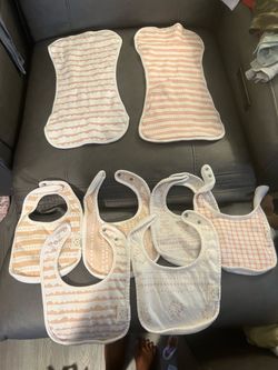 Bib and burp cloth set