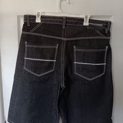 Y2k Evolution Black Jean Shorts Size 38 