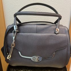 Coach Legacy Satchel – Charcoal Gray Leather  Genuine Coach Legacy satchel in excellent condition. Made from durable Saffiano leather in a sleek charc