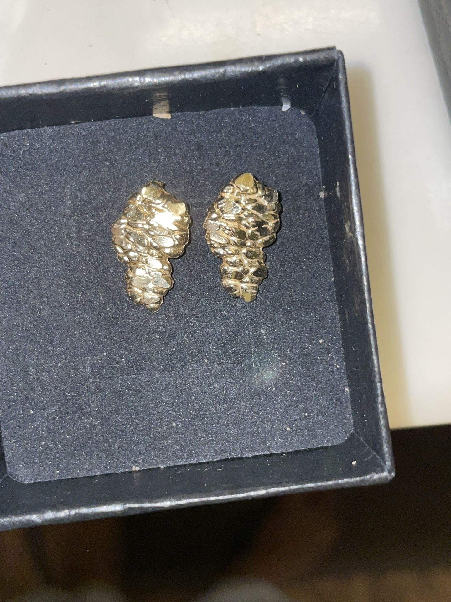 10k Gold Nugget Earrings (Large)