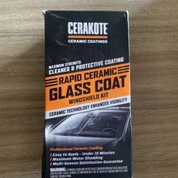 NIB CERAKOTE Rapid Ceramic Coatings Maximum Strength Glass Coat Windshield Kit 