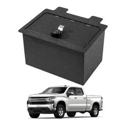 Center Console Safe Fit with 2019-2022 Chevy Silverado 1500/GMC Sierra 1500 and 2020-2023 Chevy Silverado/GMC Sierra 2500/3500 HD, 4-Digit Combo Lock,
