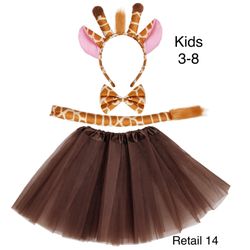 Giraffe Tutu Girls Costume One Size  / Tutu de Girafa Niña Una Talla
