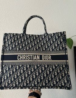 Large Signature Dior Book Tote