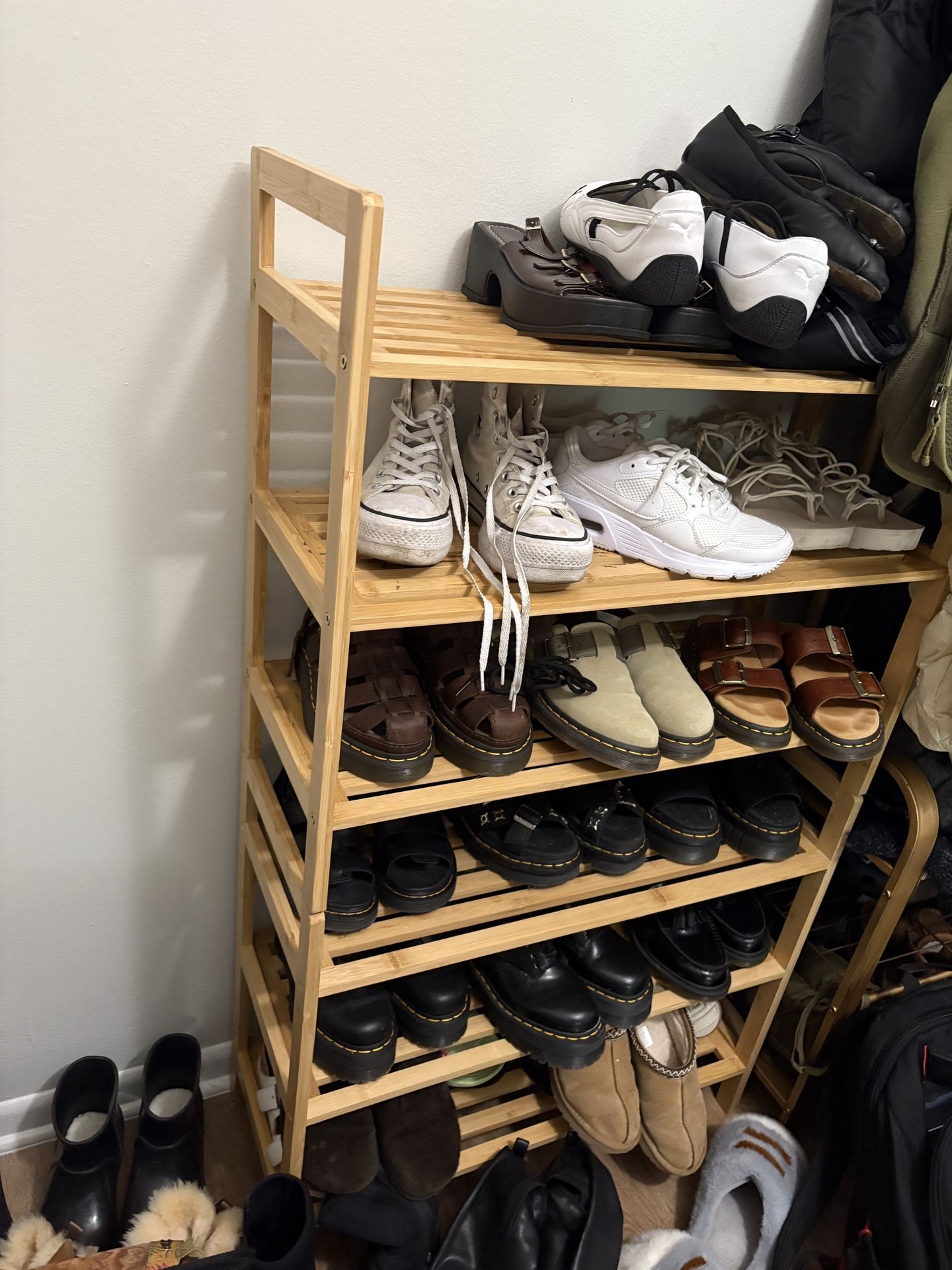 Two-Tier Bamboo Shoe Racks (set of 3)