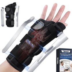 Wrist Brace with Thumb Support,Thumb Spica Splint Left Hand for De Quervain's Tenosynovitis Brace, Thumb Brace Left Hand for Women/Men, One Size-Black