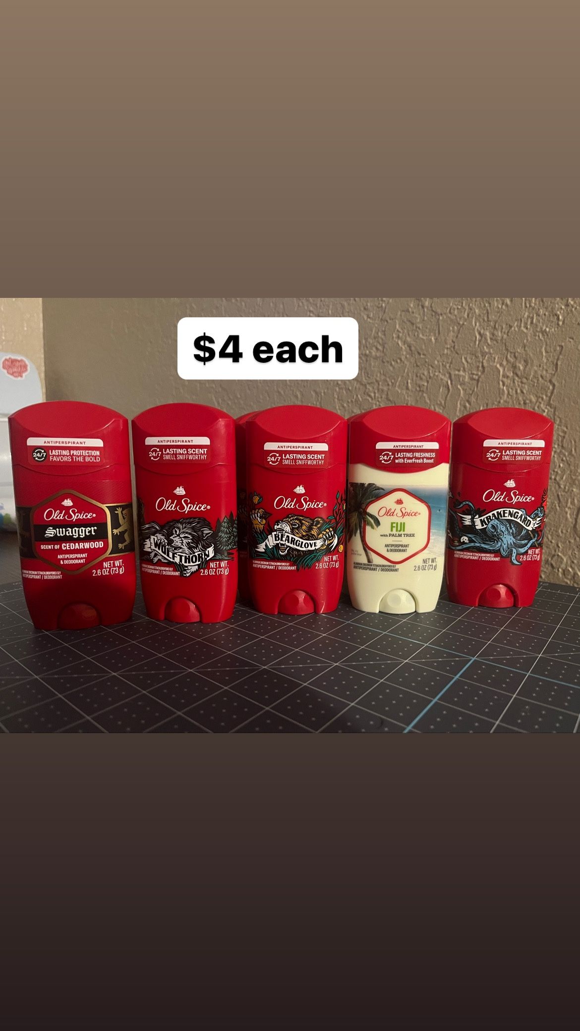 Old Spice Depdorant $4 each