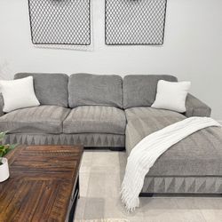 Grey Sectional Couch W/ Chaise