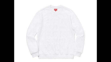 Supreme jacqaurd logo crewneck Size L