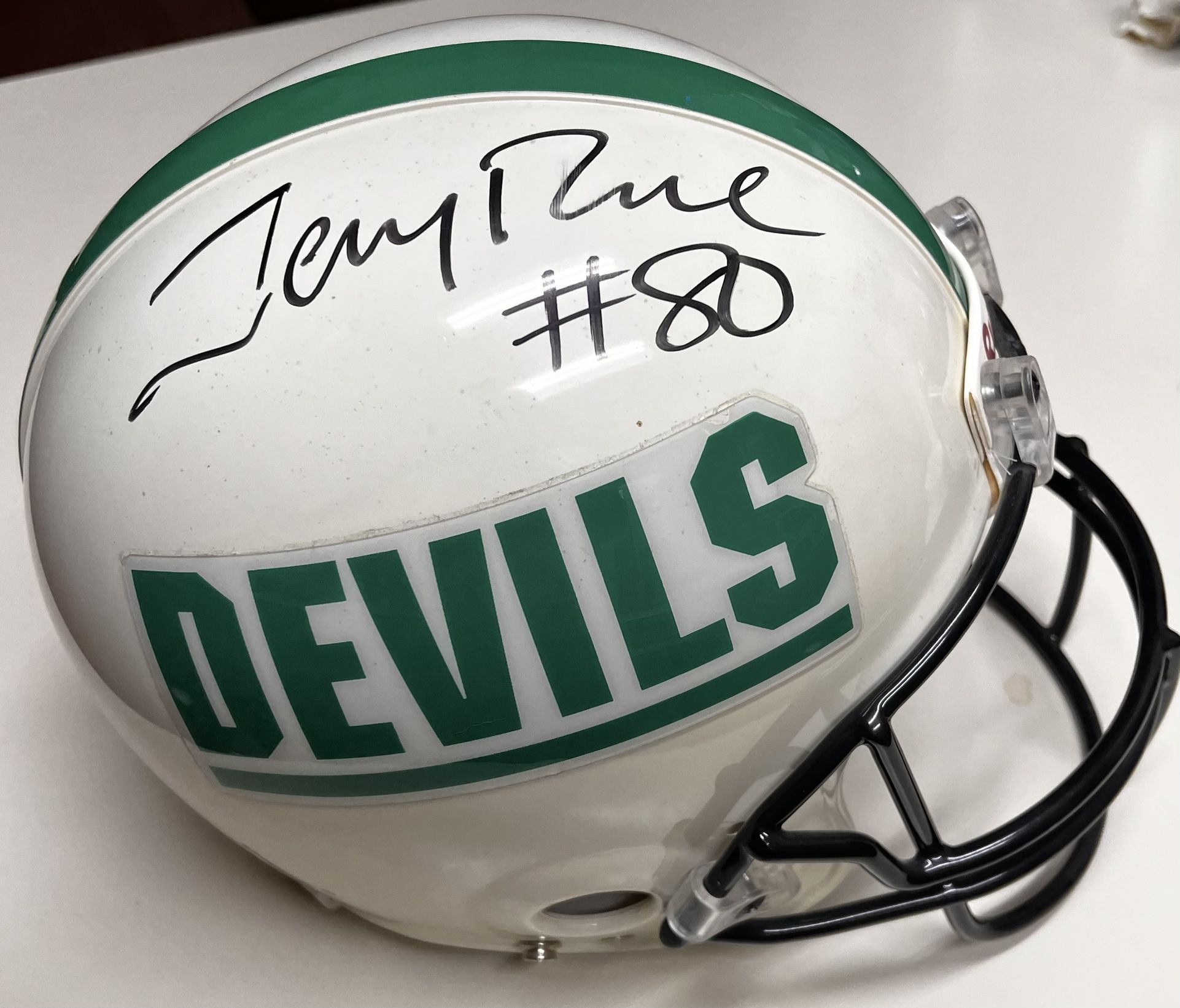 Jerry Rice Signed Helmet Mississippi State Delta Devils Full Size Authentic