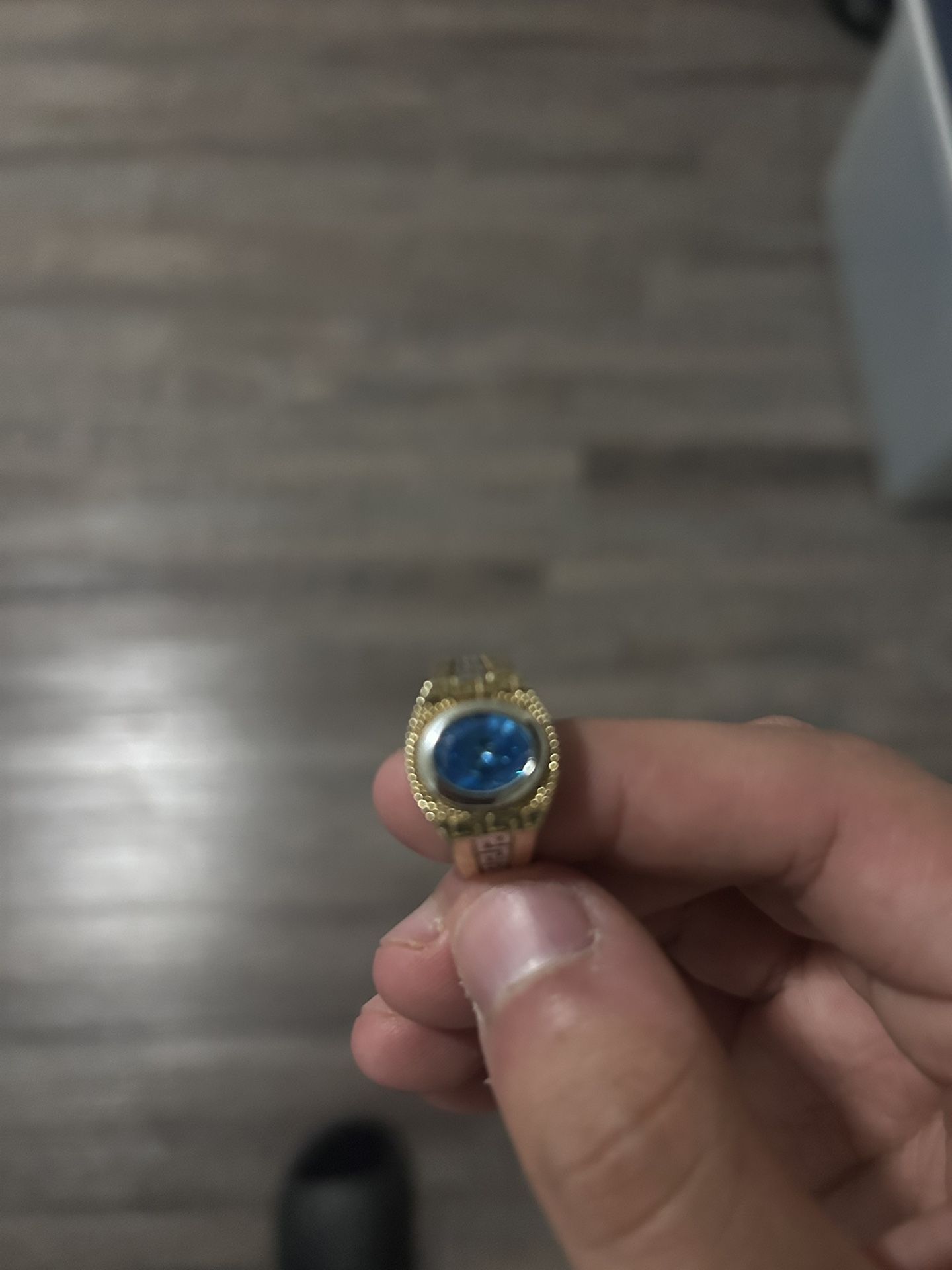 real gold 14k and blue diamond