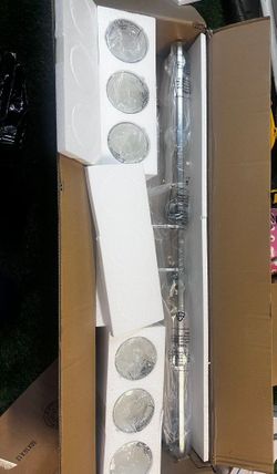 MELUCEE 6-Light Modern Bathroom Light Fixtures Chrome Vanity Lights

