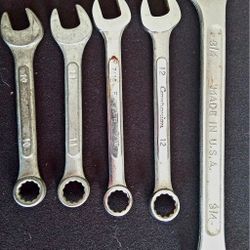 Forged Steel Combination Wrench Set (5) SAE & Metric Mix 12 Point