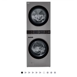LG WashTower Has Stacked Laundry Center Graphite Steel