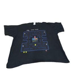 Vintage CHG Sports Men’s Pac-Man T-Shirt Black Graphic Print Size XXL