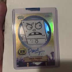 Paul Tibbit 2025 Topps Chrome SpongeBob SquarePants Doodlebob Autograph 