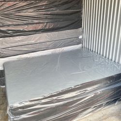 Full Box Spring | Heavy-Duty Wood & Steel Construction | Factory Sealed, Never Used | Low Profile & Standard | Delivery Available