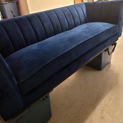 Blue Velvet Sofa
