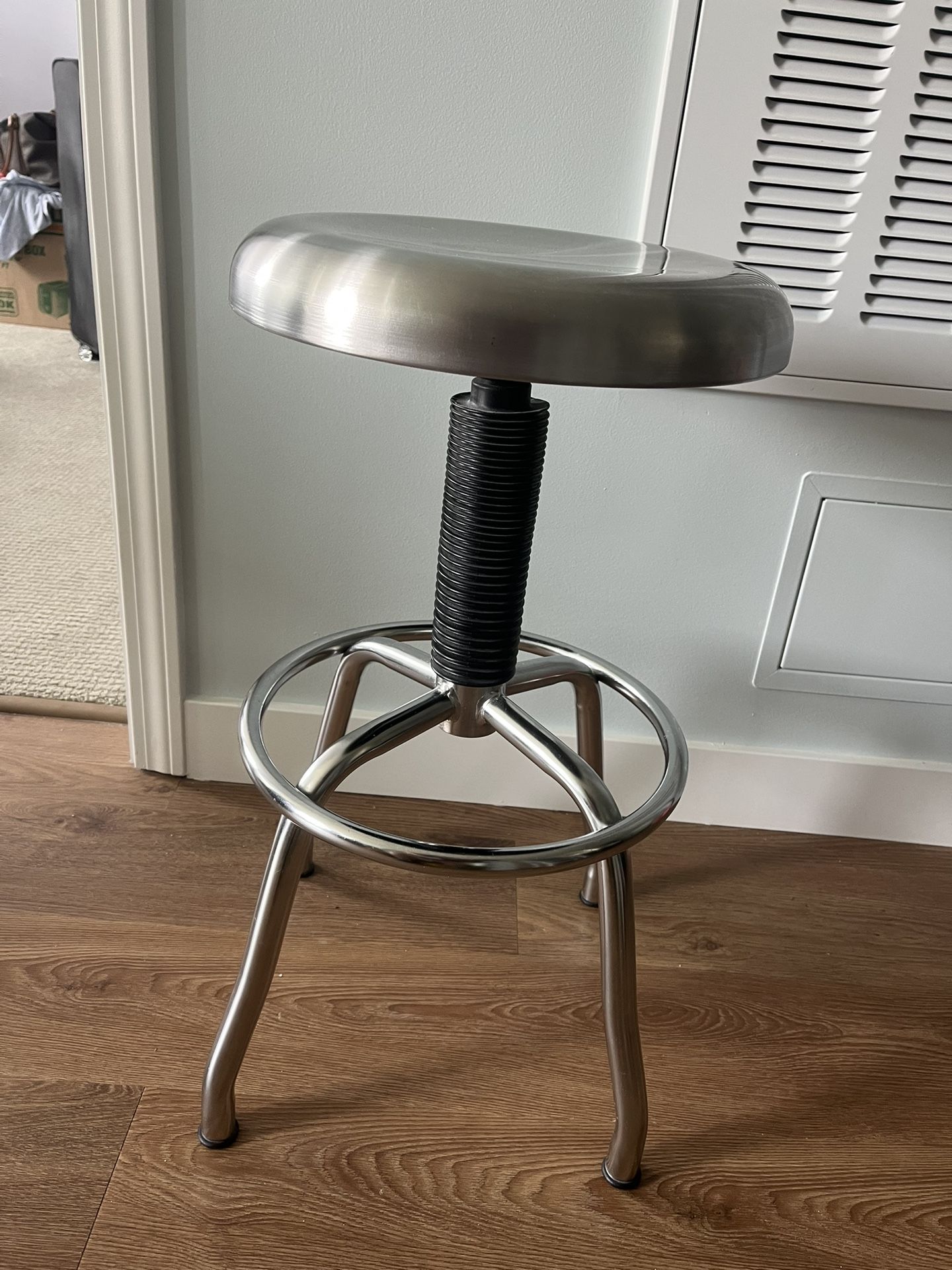 Silver Metal Stool