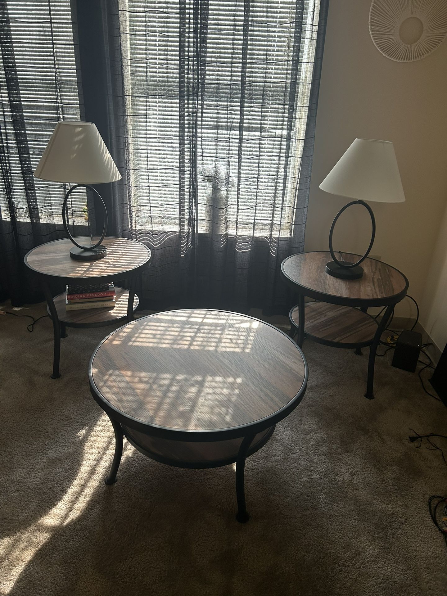 3 Pieces Coffee Table & Side Tables