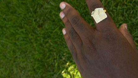 Trap house plated ring