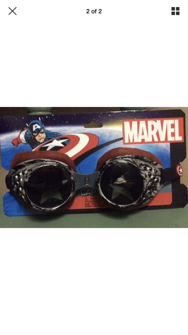 Marvel The Avengers CAPTAIN AMERICA RADIOACTIVE GOGGLES superhero costume