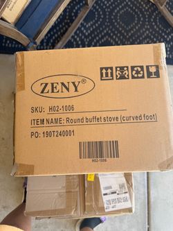 Zeny Round Buffet Stove with Curved Foot