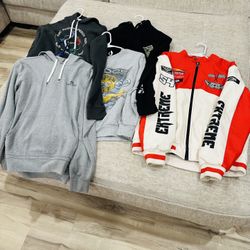 Young Men’s Sweatshirts & Leather Jacket 