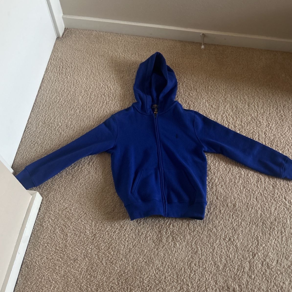 Polo Zip up jacket (Blue) Size Large (14-16) youth