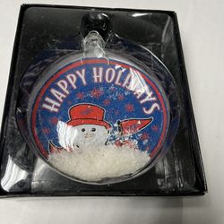 Vintage Dodgers Baseball Glass Christmas Ornament 