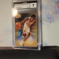 1997-98 SkyBox Premium Reebok Allen Iverson #100 UCG 7 NM Near-Mint HOF