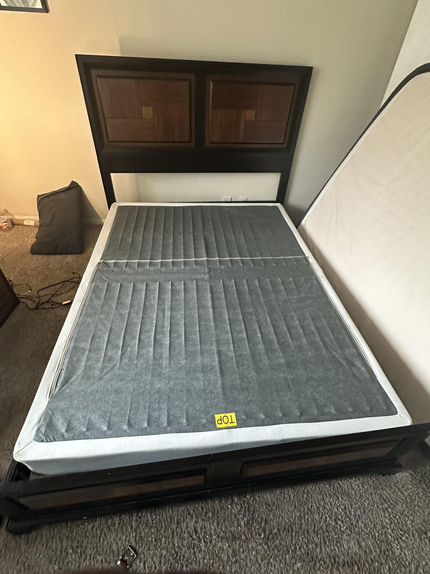Queen Size Bed Frame + 9’ Box Spring