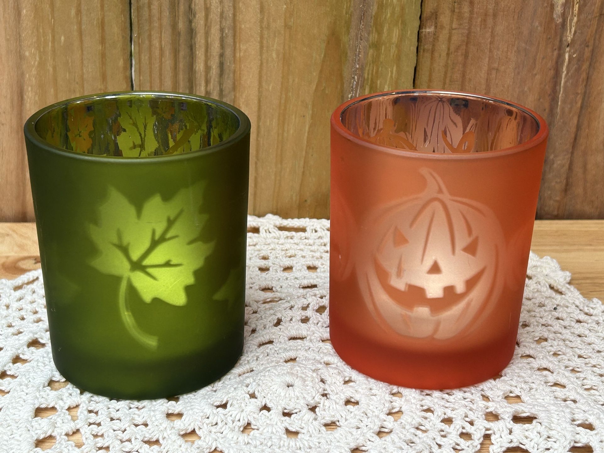 Vintage Never used!! “Bath & Body Works” Frosted Candle Holders