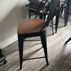 Counter Stool With Metal Frame 