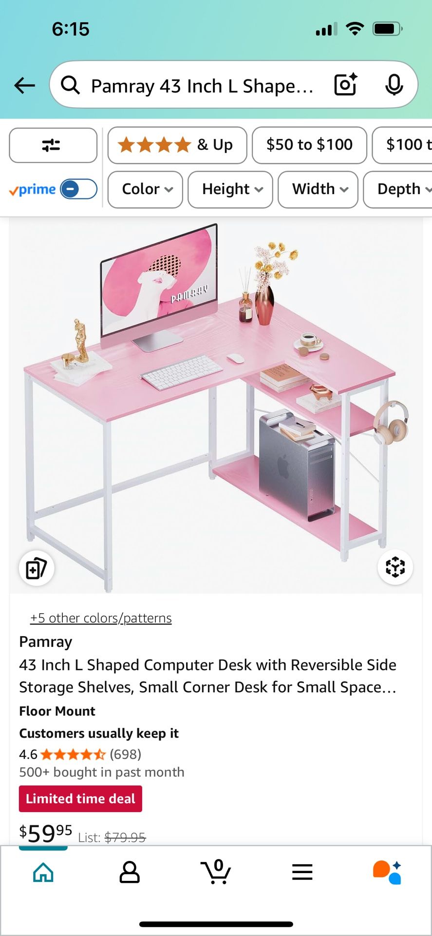 Pink/White Desk