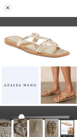 NEW!  Azalea Wang Stetson Sandals in gold
