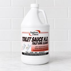 Janitors Finest Toilet Sauce HD Limpiador de Taza Galón — Ácido Quita Sarro Óxido Manchas