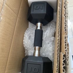10 Pound Dumbbell Weight With Comfort Grip New!