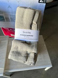 Sur La Table 12-Piece Cotton Dinner Napkin Set