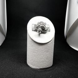 Sterling Silver Adjustable Turtle Ring