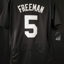 LA Dodgers Black Jersey For Freddie Freeman New With Tags In Black 