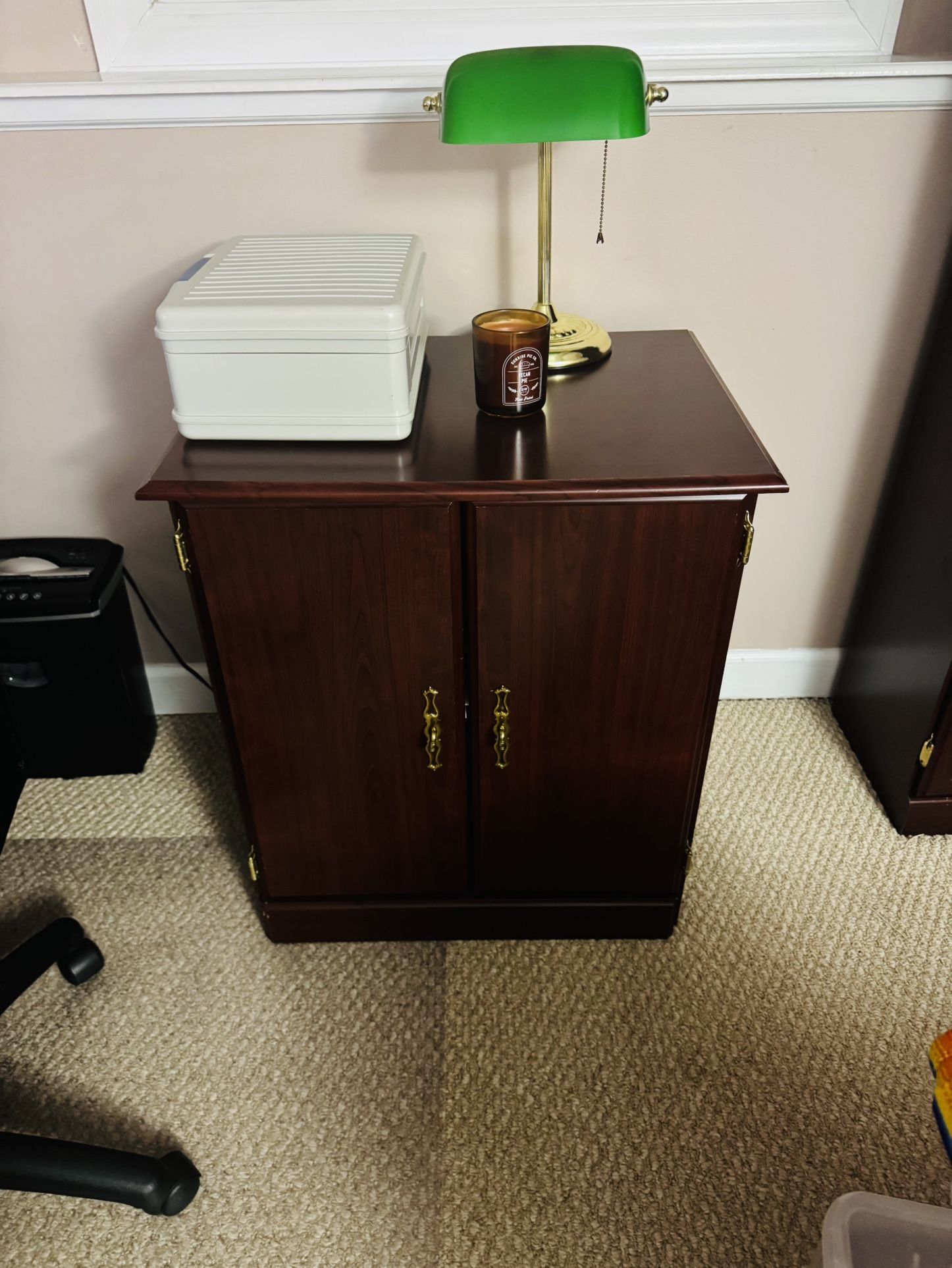 Cherry Wood Office Cabinet