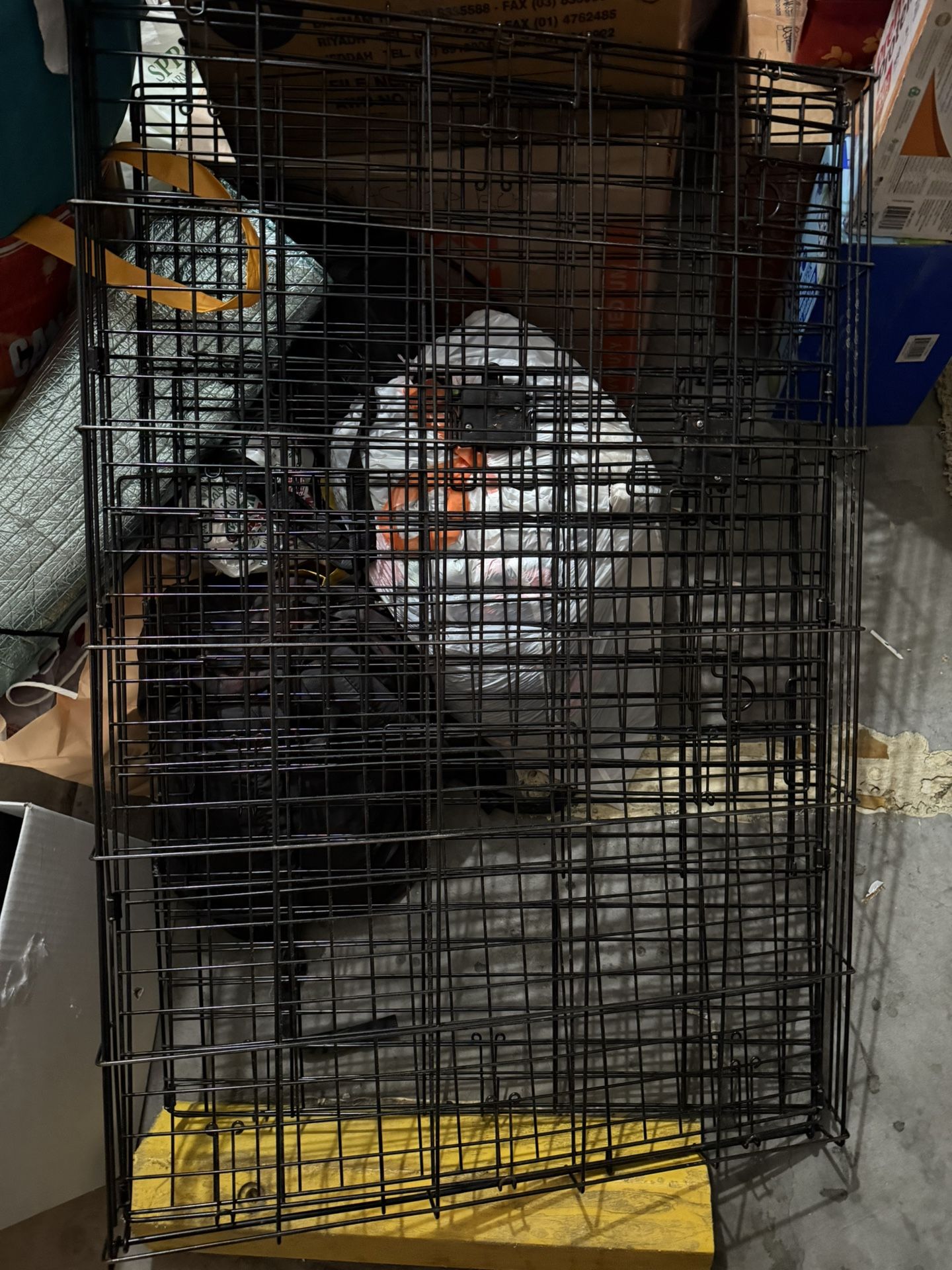 Black XL Dog Crate With 2 Doors