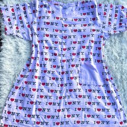✨ VTG RARE Y2K EARLY 2000’s I LOVE NY LOUNGE NIGHT SLIP PINK I HEART NY ✨